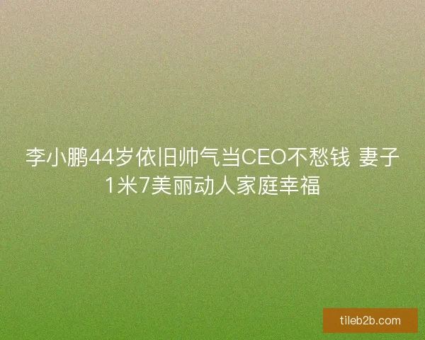 李小鹏44岁依旧帅气当CEO不愁钱 妻子1米7美丽动人家庭幸福