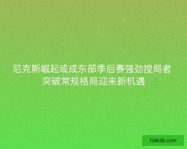 尼克斯崛起或成东部季后赛强劲搅局者 突破常规格局迎来新机遇