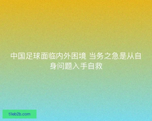 中国足球面临内外困境 当务之急是从自身问题入手自救